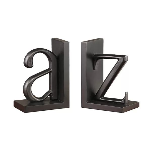 A to Z Bookends (Set of 2) | Wayfair North America