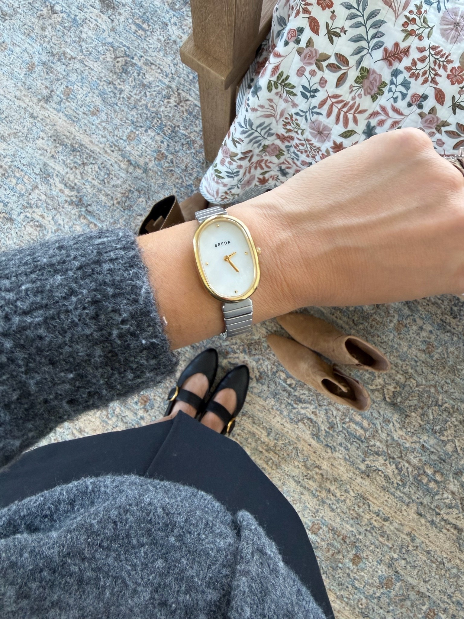 If you’re petite and oversized watches make your wrist look tiny, this is your fix

This Breda watch face is small enough to actually flatter, not swallow, a smaller wrist. It’s on sale for NSALE along with the flats I have on

#LTKootd #LTKPetite #LTKSaleAlert