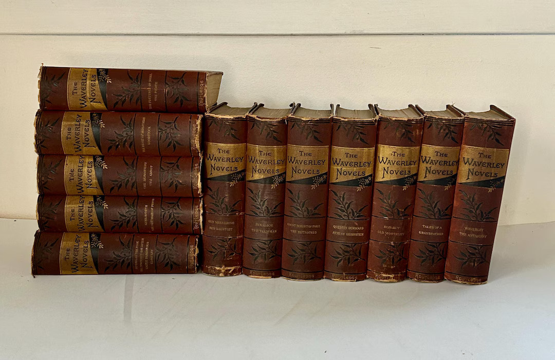 Antique Waverley Novels Set by Sir Walter Scott | 12 Volumes | Routledge | Illustrated | 1800s Re... | Etsy (US)