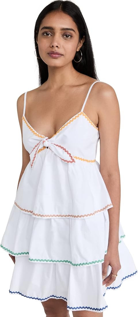 English Factory Women's Colorblock Wave Trim 3 Tiered Dress | Amazon (US)