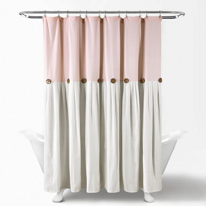 Linen Button Shower Curtain - Lush Décor | Target