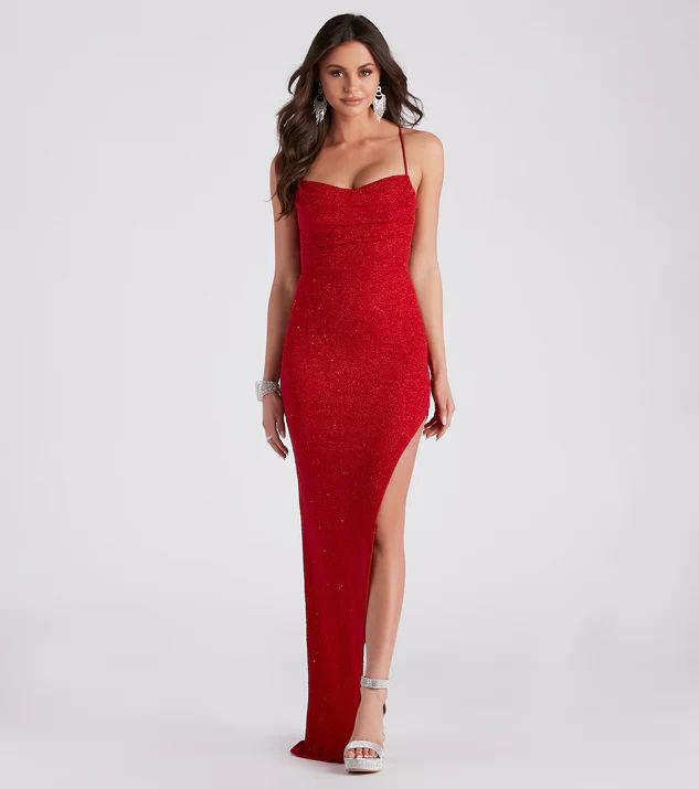 Gloria Formal Glitter Long Dress | Windsor Stores