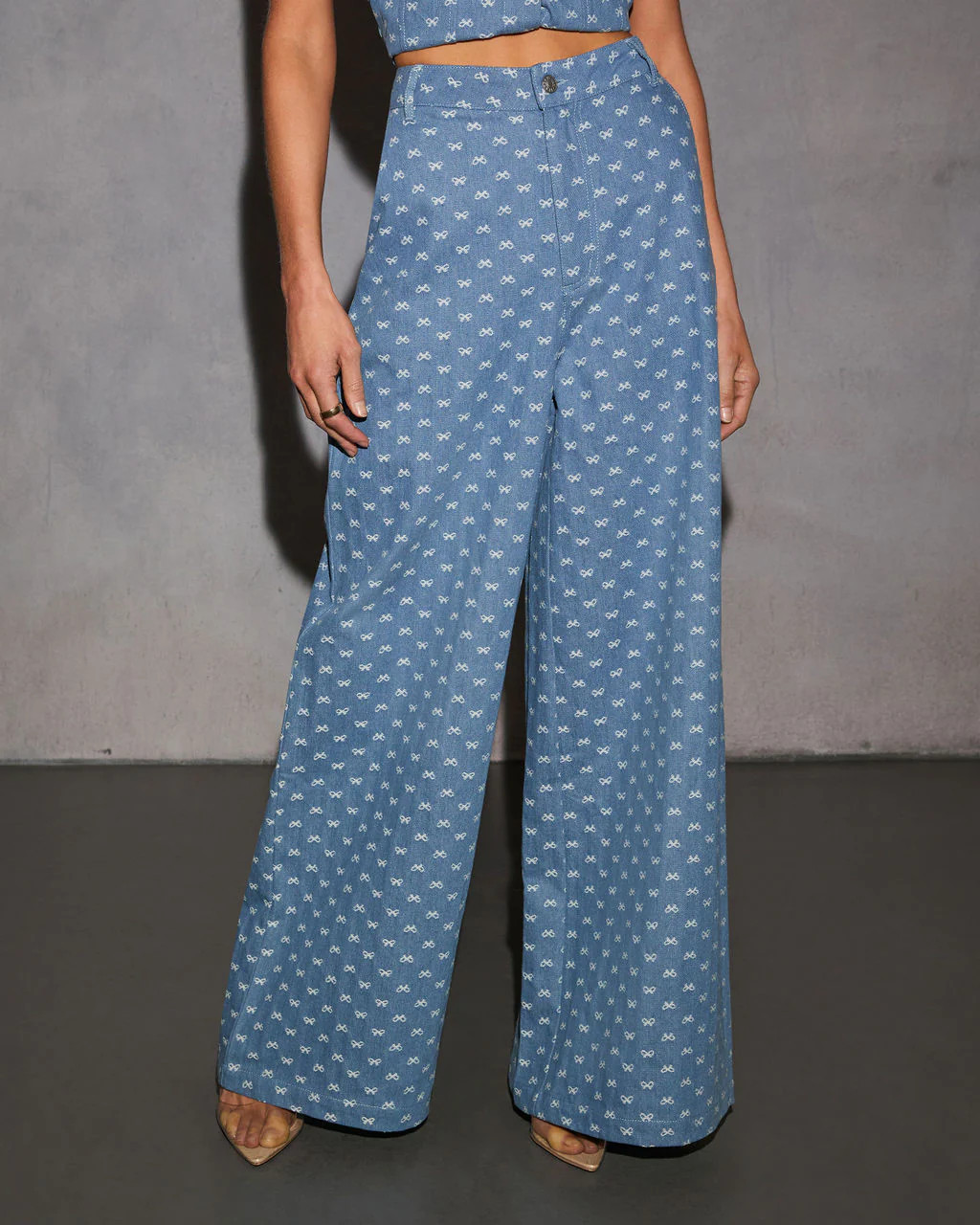Tied In Love Bow Wide Leg Jeans | VICI