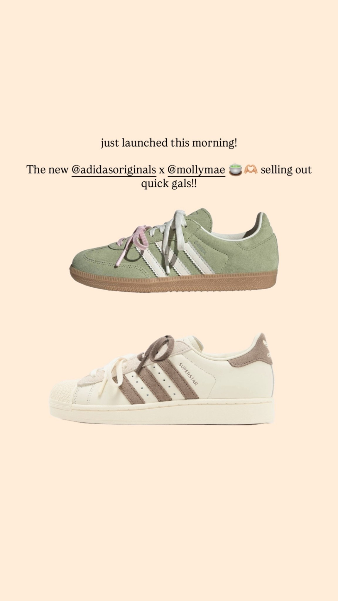 New in Adidas Orginals X Molly Mae just launched!! 🍵🫶🏼

#LTKuk #LTKsummer #LTKspring