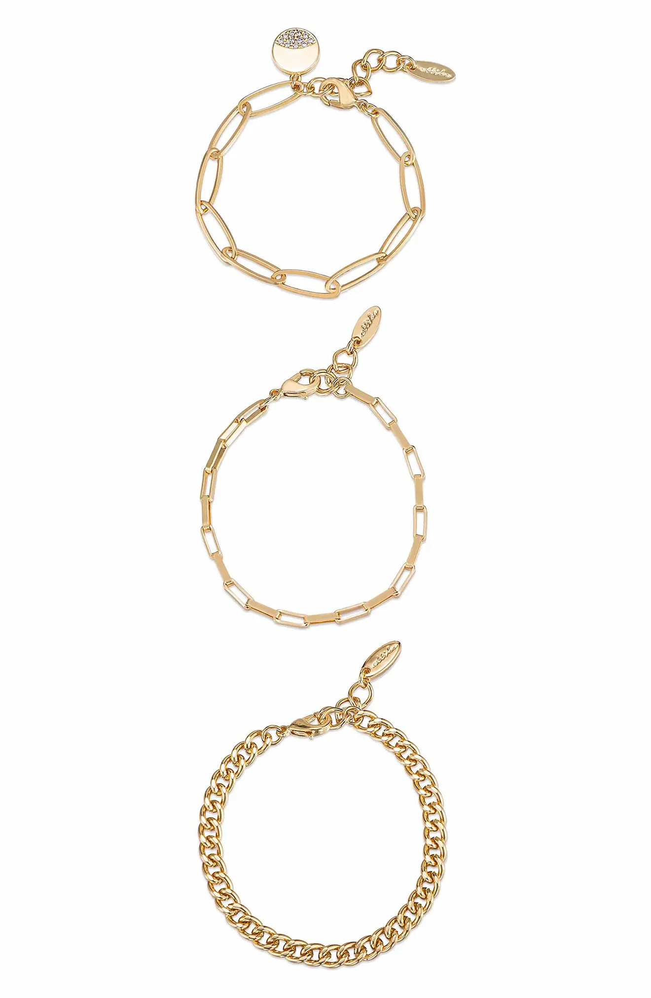 Set of 3 Chain Link Bracelets (Women) | Nordstrom | Nordstrom