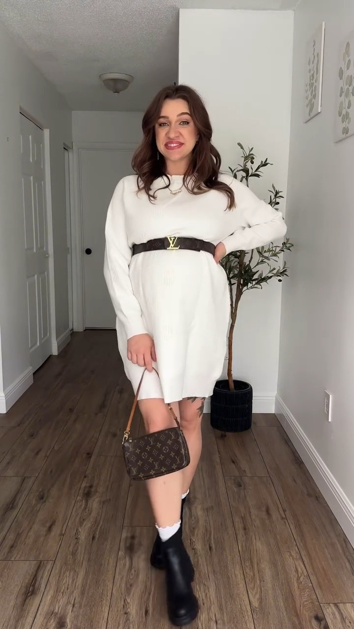 Sweater dress season is (almost) upon us 🍂🌻🍁🤗 
This dress is soo soft & comfy I honestly just wanna live in it. I’m wearing a medium (could have gone with a small)  

#sweaterweather #sweaterdress #fallfashion #fallstyle #maternityfashion  #momstyle #falloutfits 

pregnancy outfit, fall outfit, fall dress, pregnancy fashion, Amazon fashion, affordable fashion, maternity friendly dress, pregnancy dress

#LTKSeasonal #LTKFallSale #LTKBump