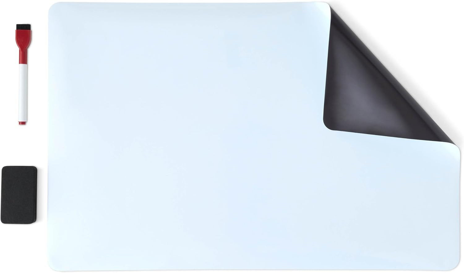 Amazon Basics Magnetic Dry Erase Board, Fridge WhiteBoard, Sheet 20" x13", 2 Markers and Eraser | Amazon (US)