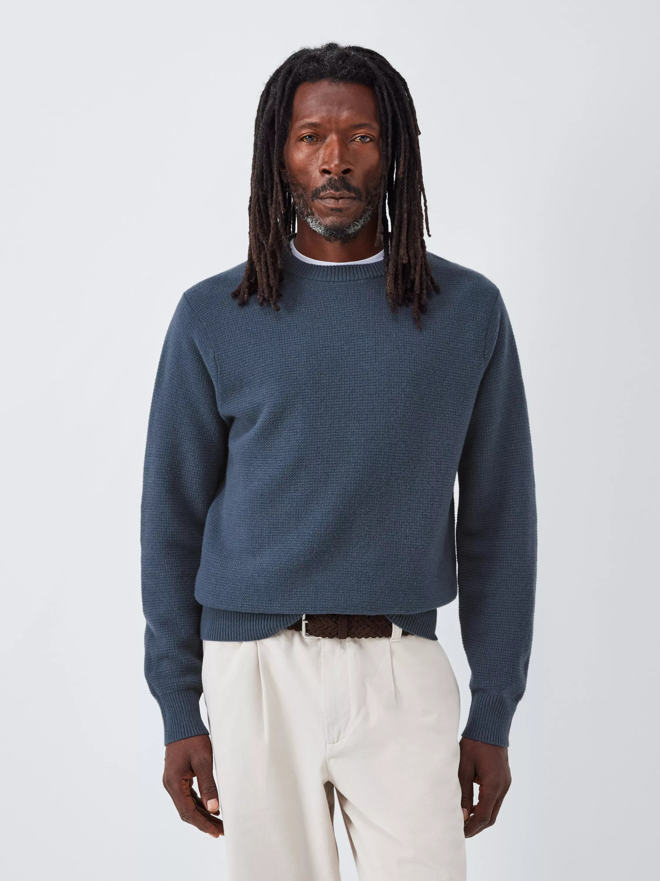 John Lewis Cashmere Crew Neck Textured Jumper | John Lewis (UK)