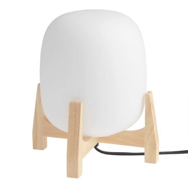 White Frosted Glass Orb Table Lamp | World Market