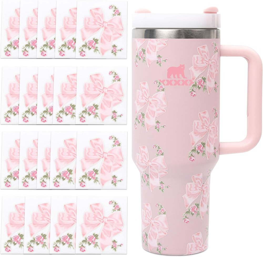 Bows Stickers Compatible with Stanley Tumbler Accessories - Fits Holiday Quencher Tumbler 40 oz, ... | Amazon (US)