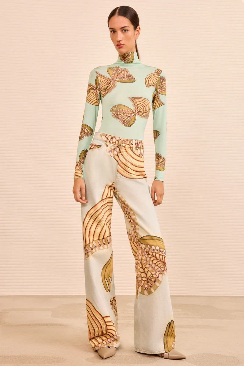 The Willow Wide Leg Jean - Water Blossoms | Ulla Johnson