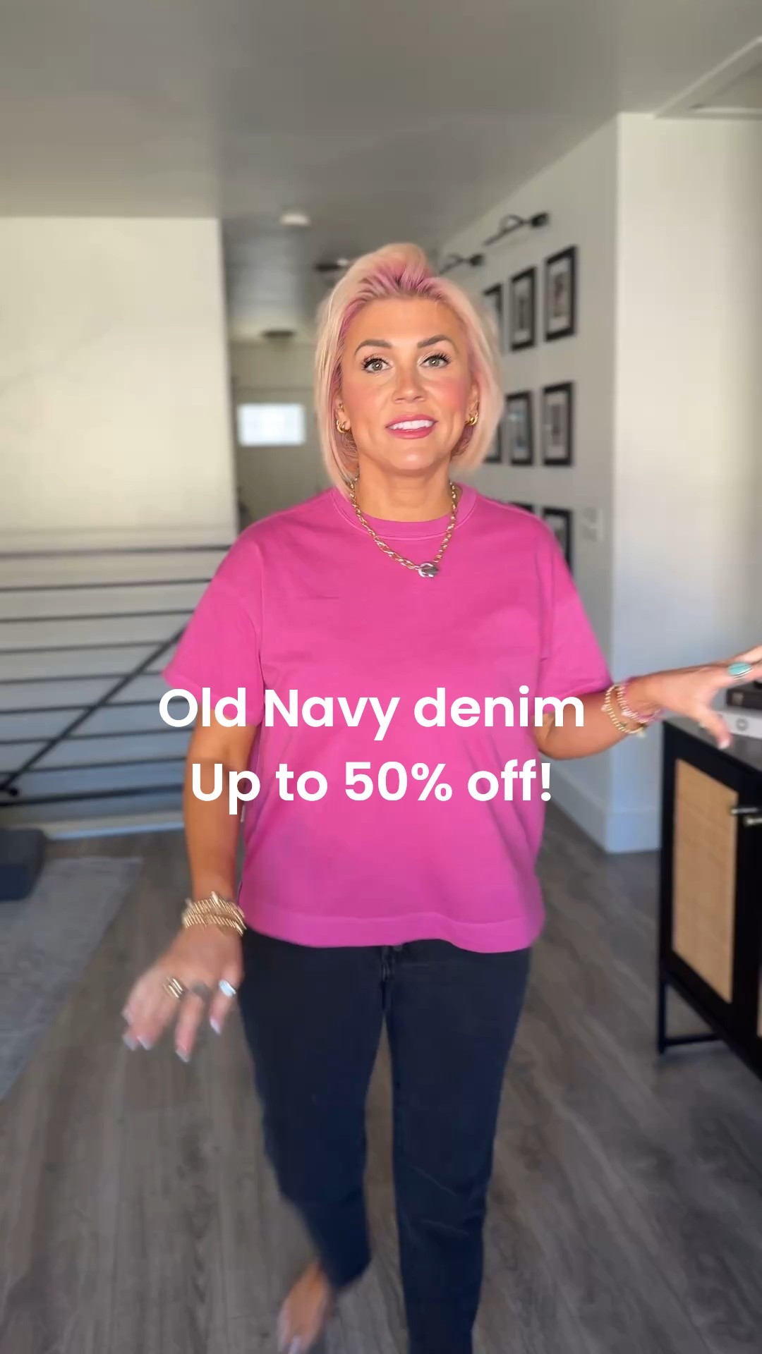 Old navy SALE - up to 50% off!! Wearing the 4 in the OG high rise ankle jeans and a small in the tee

#LTKSaleAlert #LTKmomlife #LTKootd