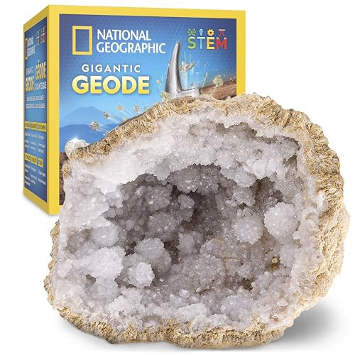 National Geographic Gigantic Geode Kit – Break Open a Huge Geode with Crystals Inside, Earth Science Kit for Kids, Fun Geology Activity, Rock and Mineral Gift for Boys and Girls | Amazon (US)