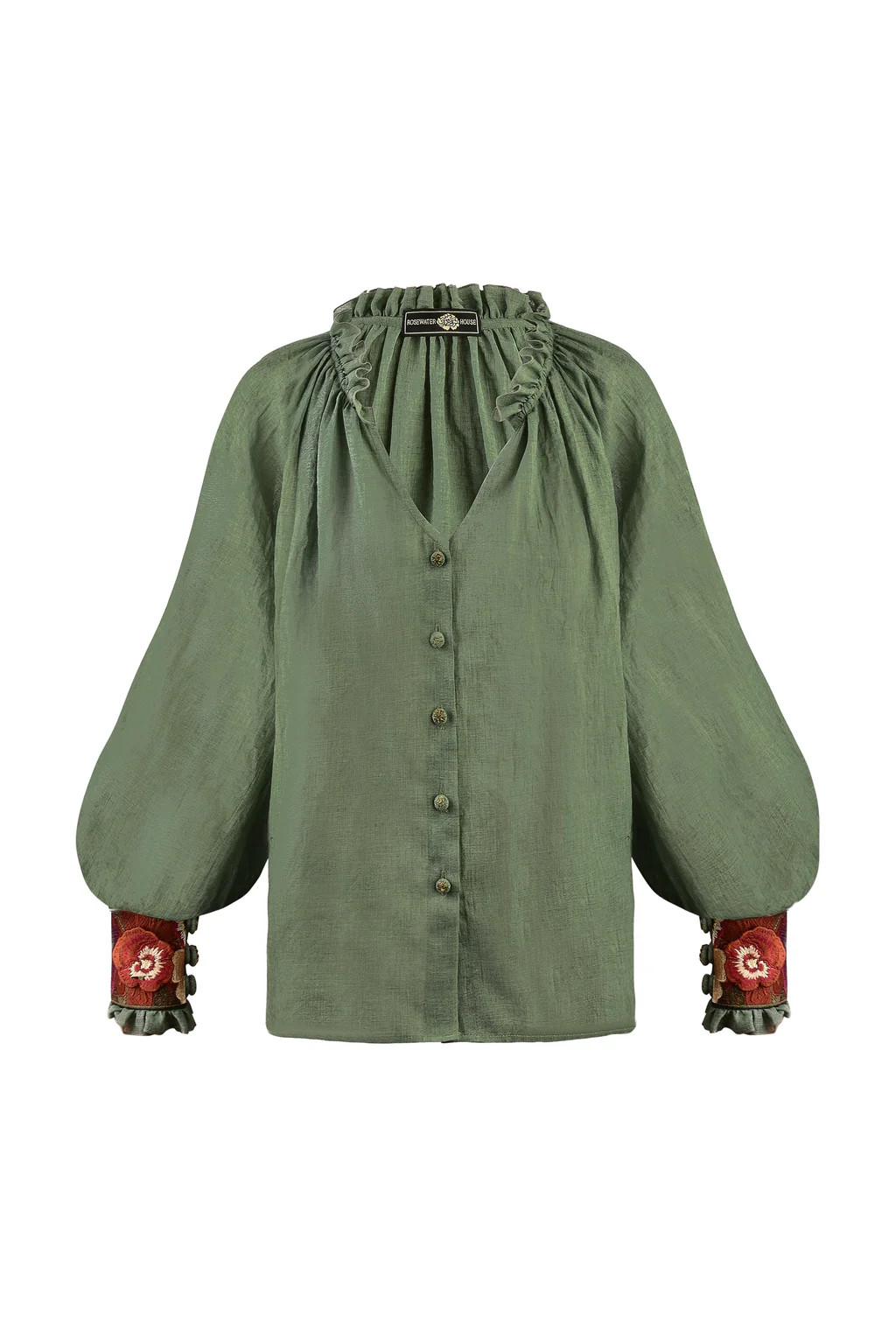 Pansy Blouse - Green | Rosewater Collective
