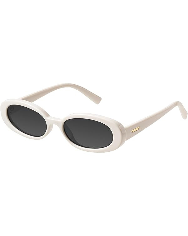 mosanana Retro Tiny Oval Sunglasses for Women with Small Face Narrow Style MS52360 | Amazon (US)