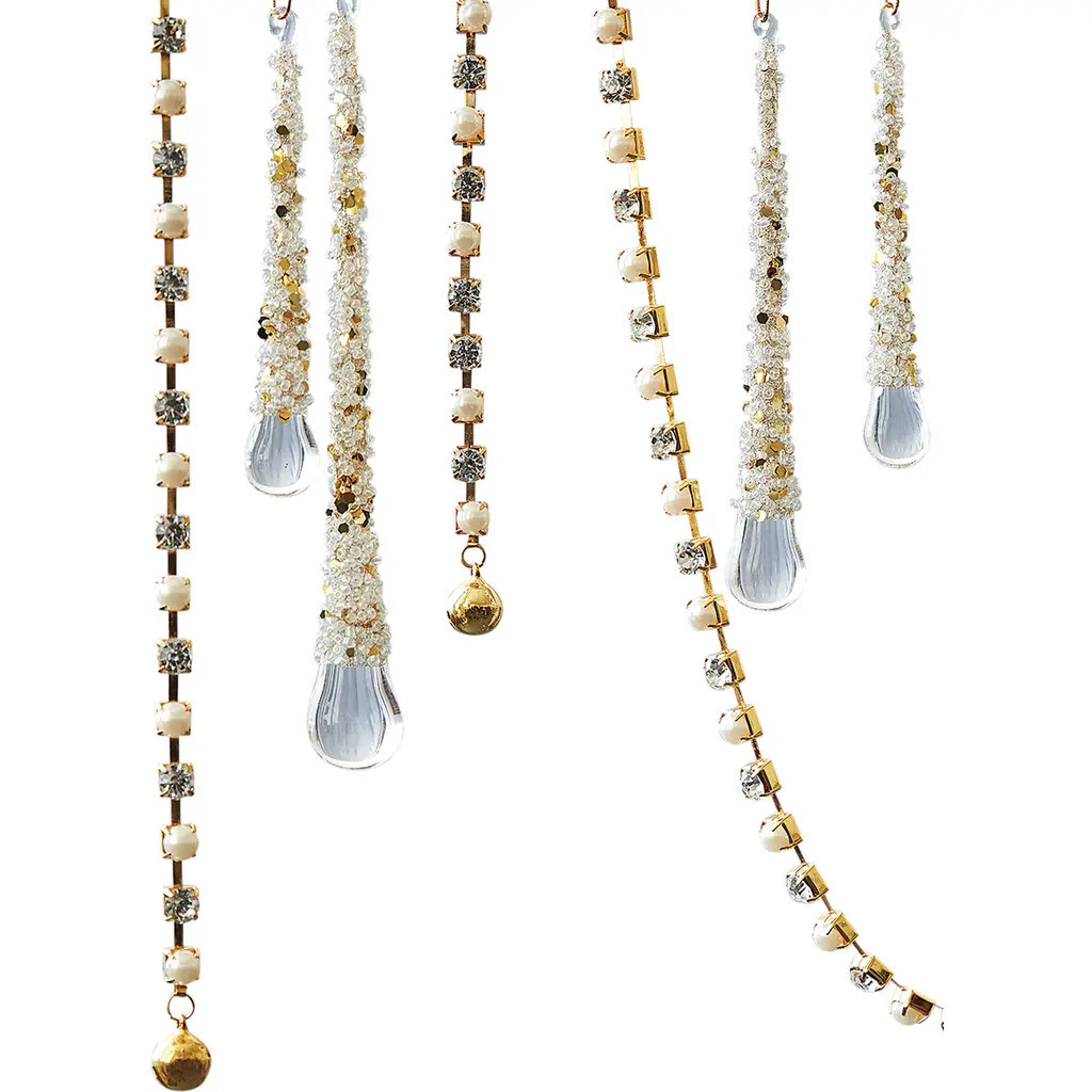 Balsam Hill Crystal and Pearl Beaded Gold Garland Set at Nordstrom | Nordstrom