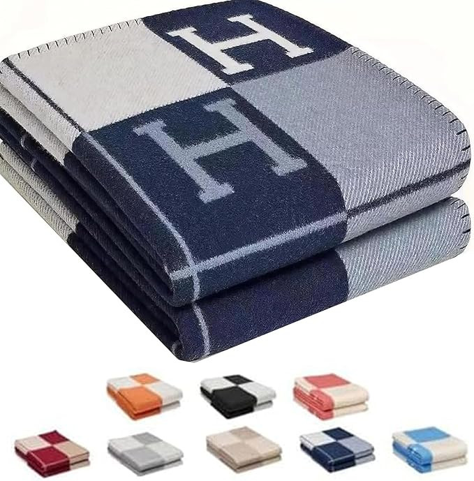 h Blanket 2026 Upgrade Thick Knitted Throw Blanket for Couch Soft Throw Blanket Faux Fleece Cashm... | Amazon (US)
