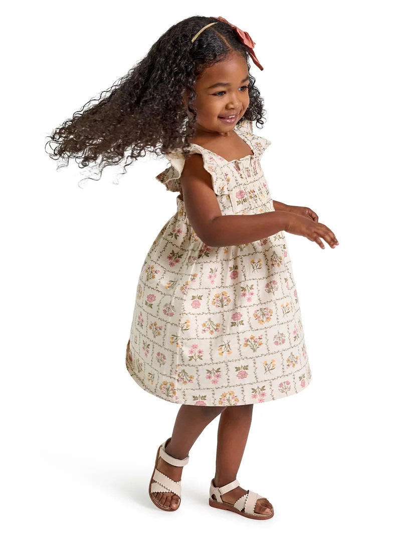 Modern Moments by Gerber Baby and Toddler Girl Smocked Pinafore Dress, Sizes 0/3 Months - 5T | Walmart (US)