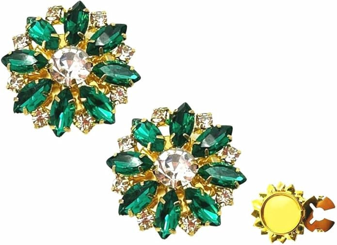 Button Covers Cufflinks For Men Women Rhinestone Flower Button Cover For Shirt Tuxedo, Decorative... | Amazon (US)