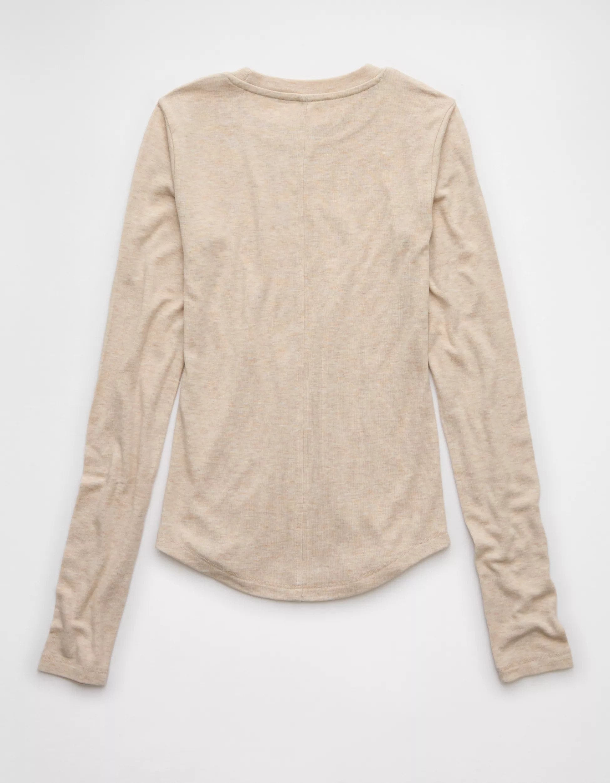 AE Cozy Up Long-Sleeve Layering T-Shirt | American Eagle Outfitters (US & CA)