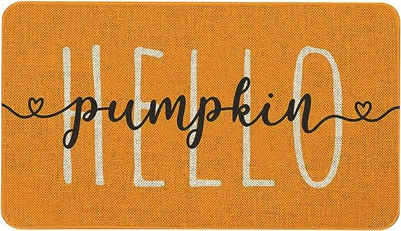Mloabuc® Hello Pumpkin Door Mat Funny Text Indoor mat, Thanksgiving Holiday Creative Decorative ... | Amazon (US)