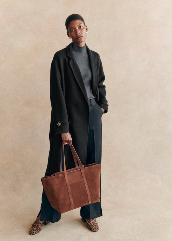 Mederick Coat - Black - Wool - Sézane | Sezane Paris - US