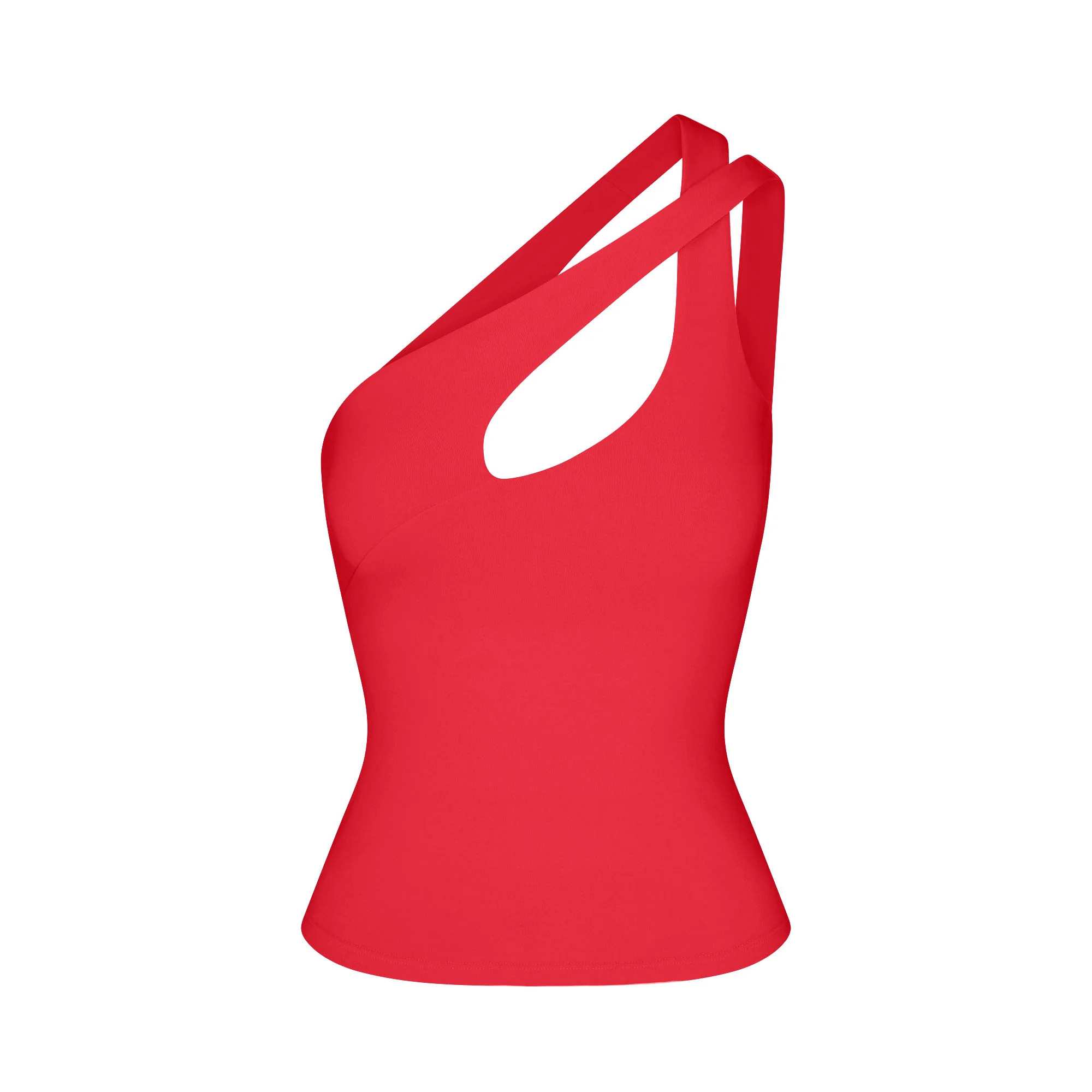 SKIMS One Shoulder Top | Red | 4XL | Smooth Layers | SKIMS (US)