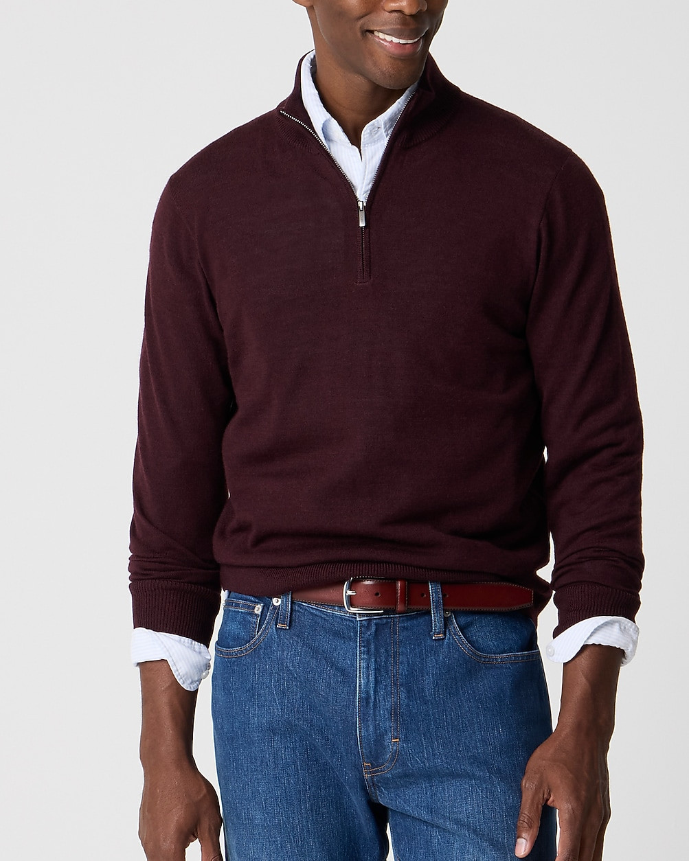Merino wool-blend quarter-zip | J.Crew Factory