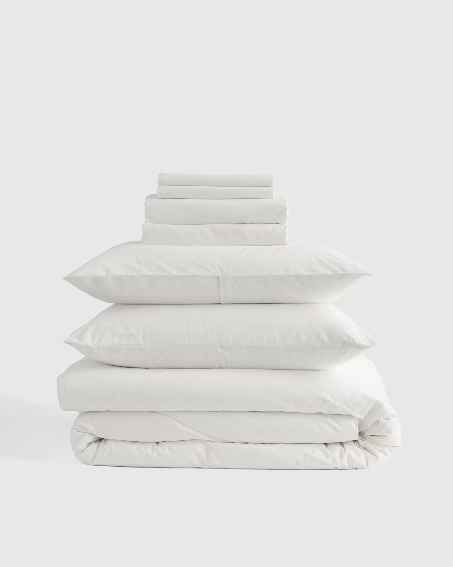 Organic Brushed Cotton Deluxe Bedding Bundle in White | Quince