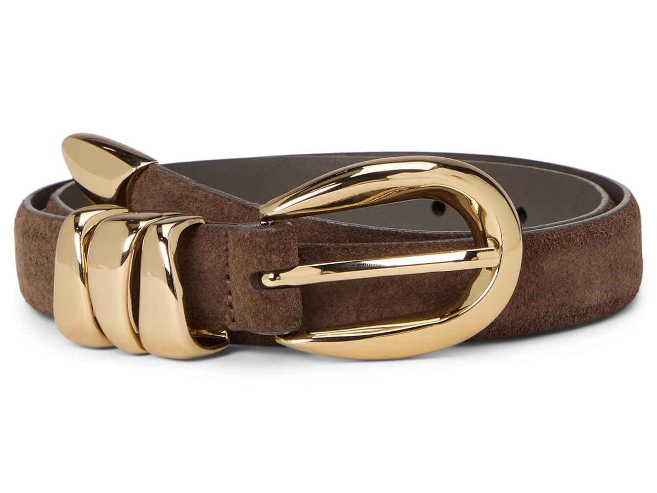 Madewell Women's Triple Metal Keeper Suede Belt | Amazon (US)