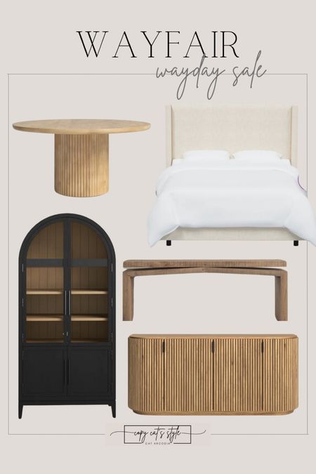 Wayfair Wayday Sale, bed, black wood cabinet, sideboard, table, cabinet, upholstered bed

#LTKstyletip #LTKsalealert #LTKhome