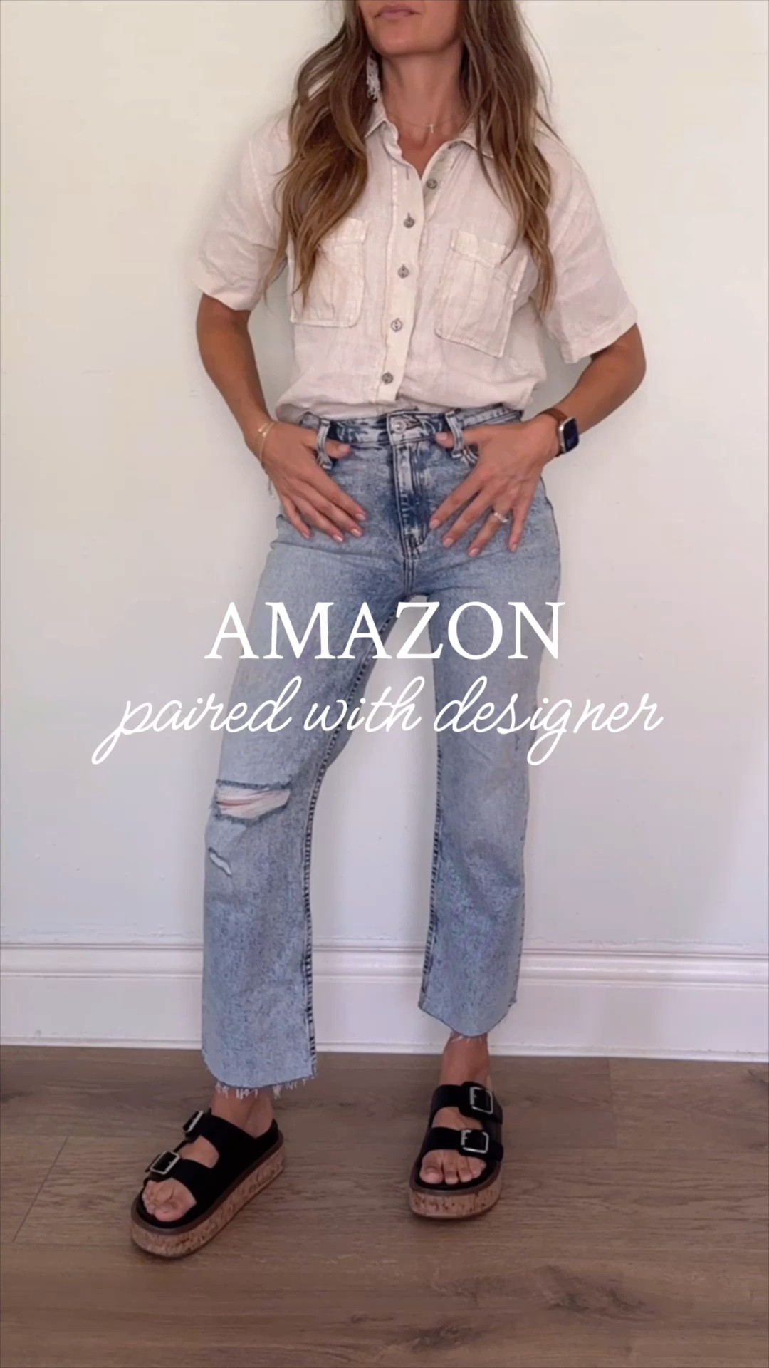 Blending Amazon with designer. The shoes are so cute, versatile and memory foam so it really feels comfortable. The jeans are my favorite ever! Size up if you don’t like them snug. The top is linen and I’ve linked similar more affordable options  

#LTKStyleTip #LTKShoeCrush