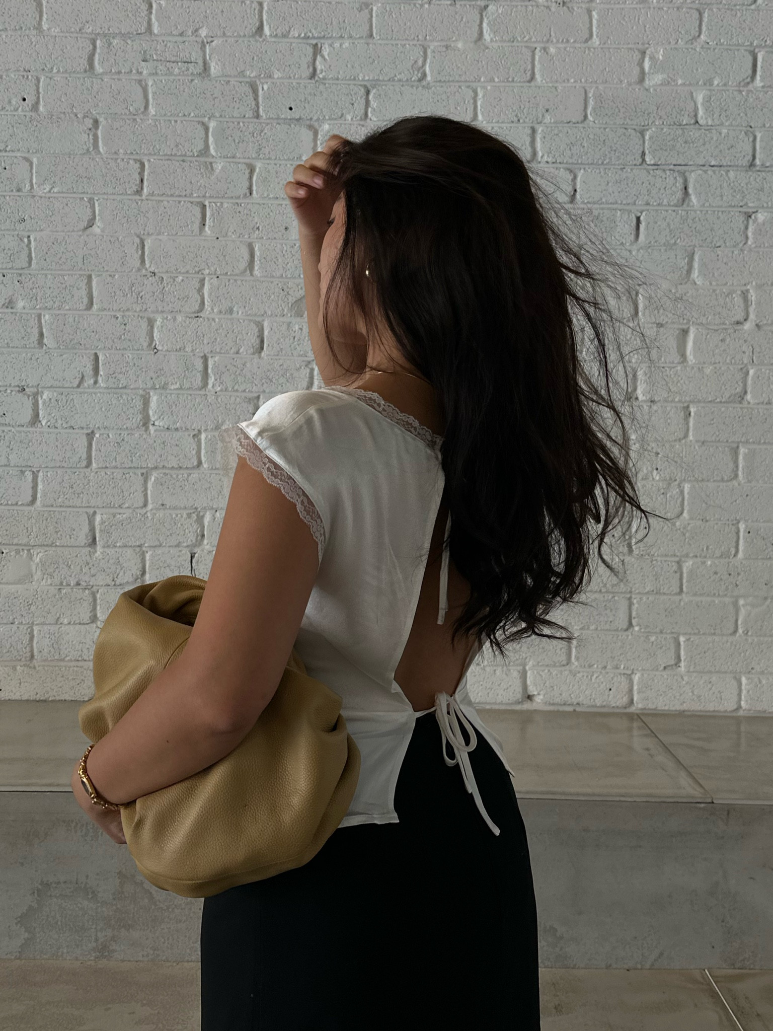 Lace trying white silk tie back top. 


#LTKaustralia #LTKunder50 #LTKfit