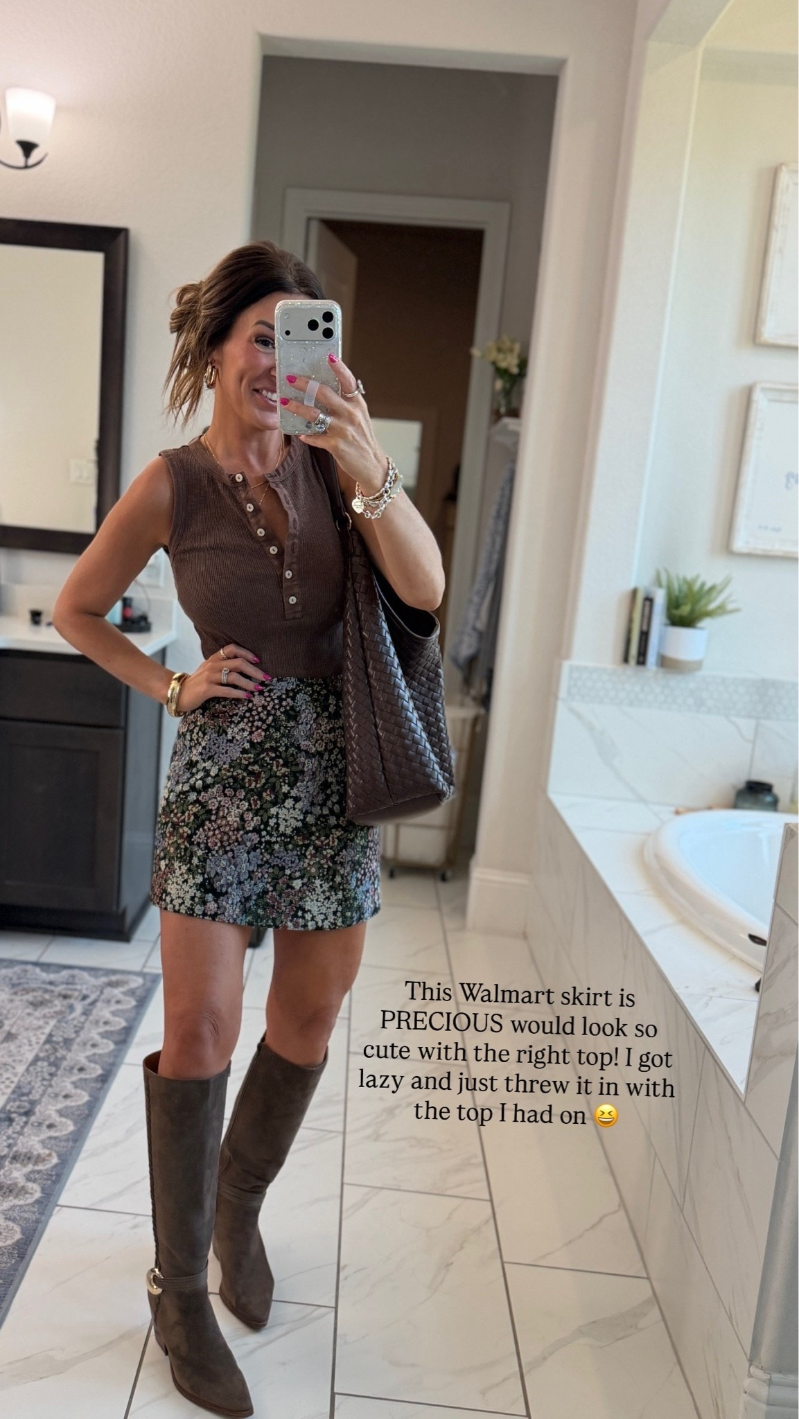 Wearing a 0 regular in the skirt (runs big) and an XS in the top!

#LTKdayinmylife #LTKgrwm #LTKootd