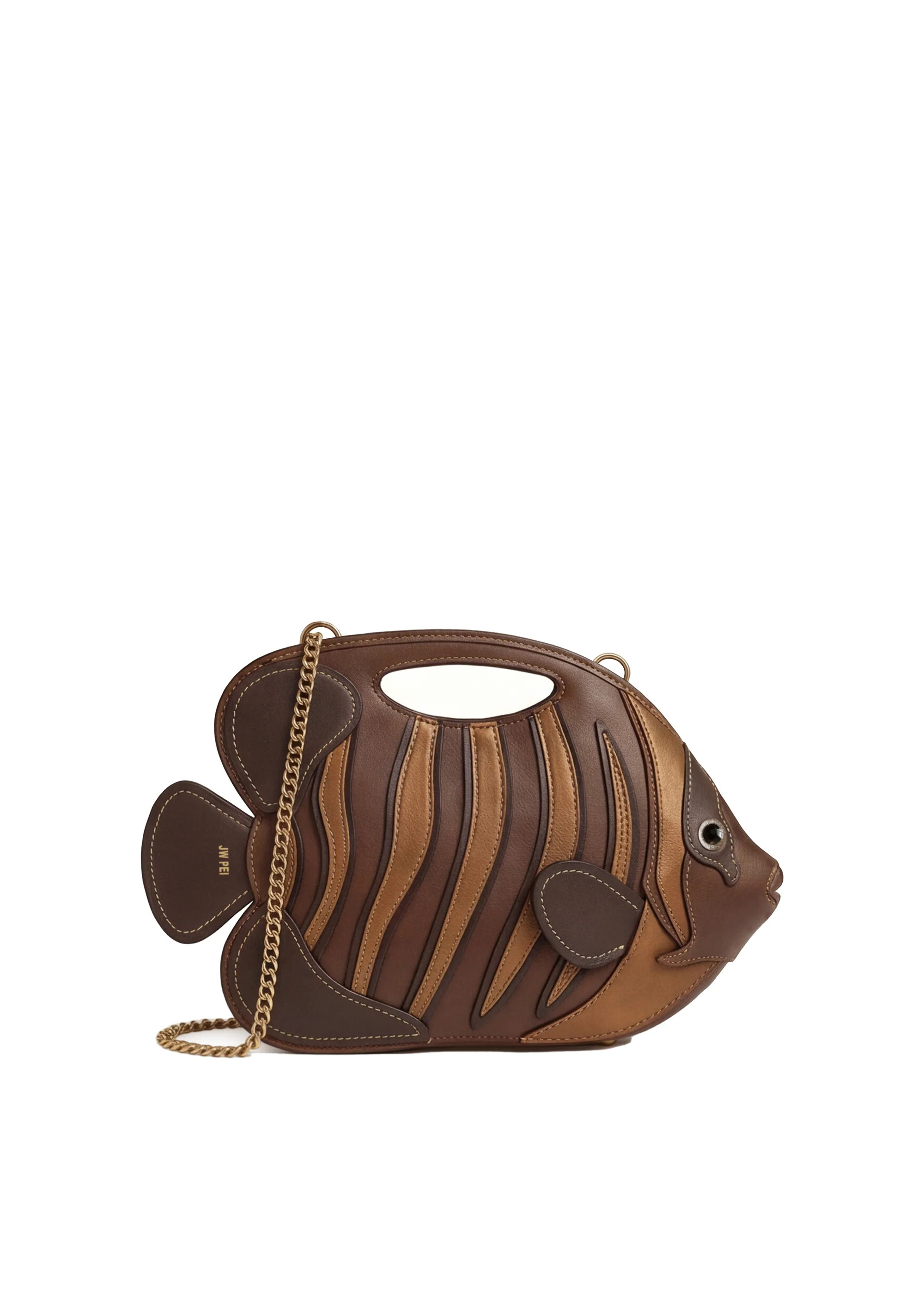 Striped Fish Chain Bag \u2013 Brown | JW PEI US