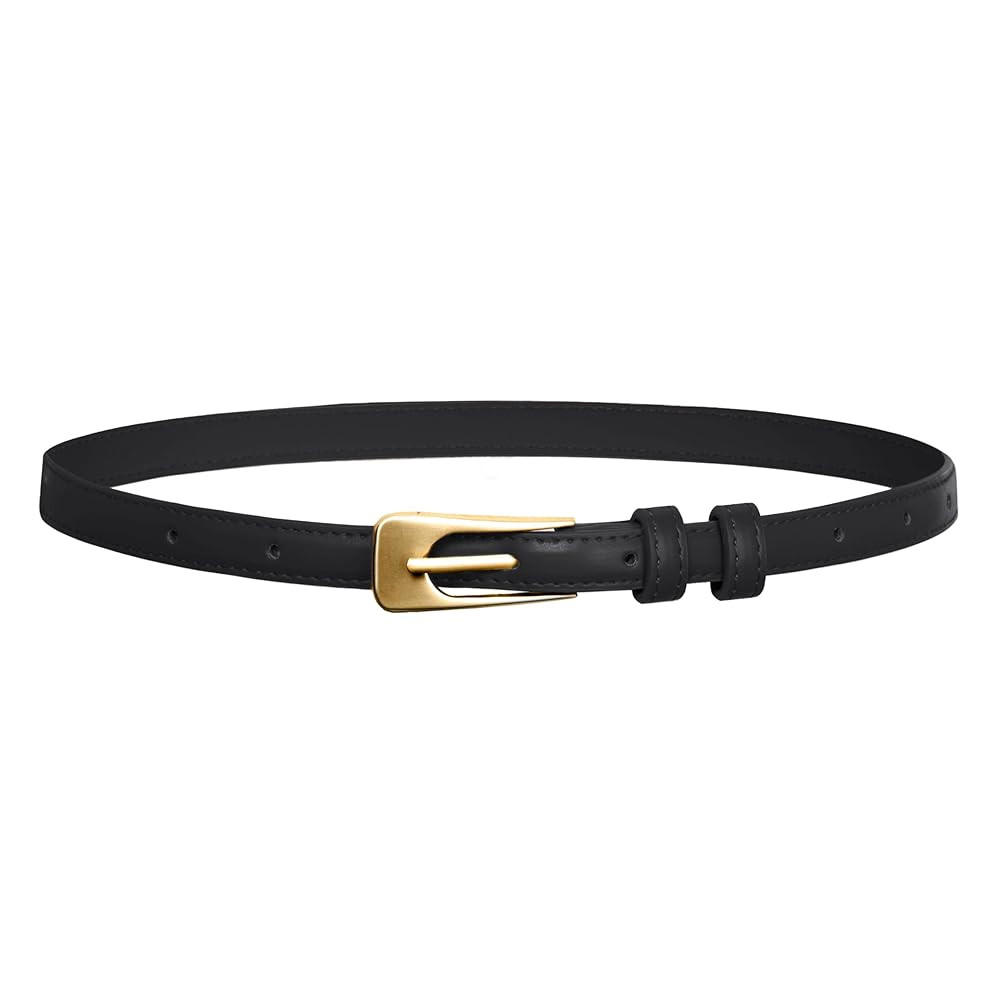 GRACE KARIN Women Leather Belt Skinny Leather Belt Thin Belts for Jeans Dresses Vintage Belt with... | Amazon (US)