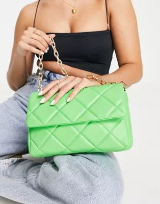 Monki – Gesteppte Schultertasche in leuchtendem Grün | ASOS (Global)