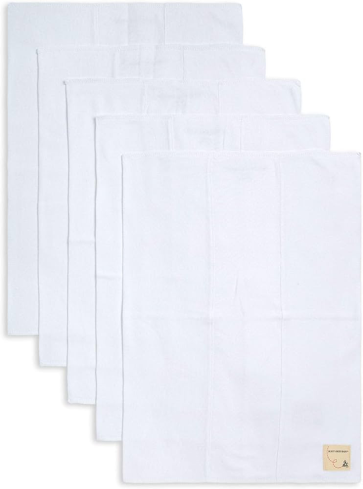 Burts Bees Baby Infant Burp Cloths, 100% Organic Cotton Extra Absorbent Soft Fabric Drool Cloths,... | Amazon (US)