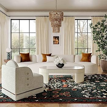 Tov Furniture Bella Cream Oval Coffee Table | Amazon (US)