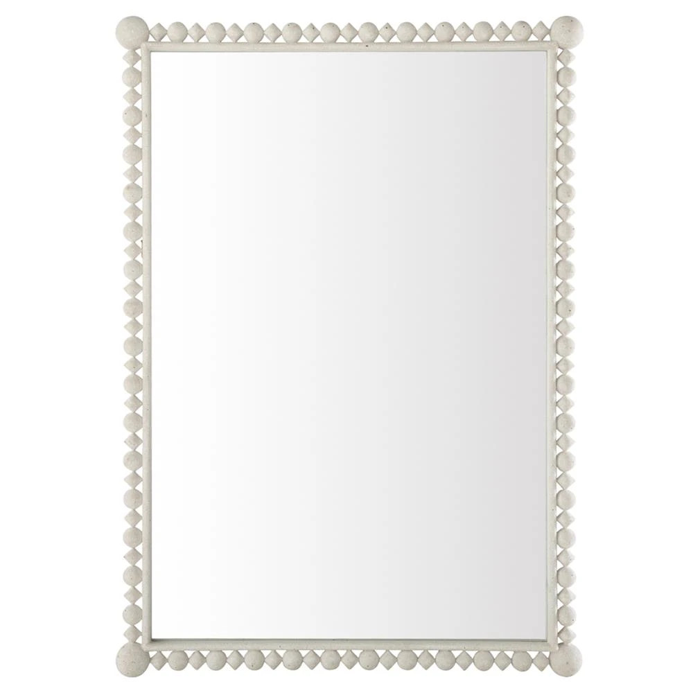 Beau Mid Century White Ash Wood Rectangular Wall Mirror | Kathy Kuo Home