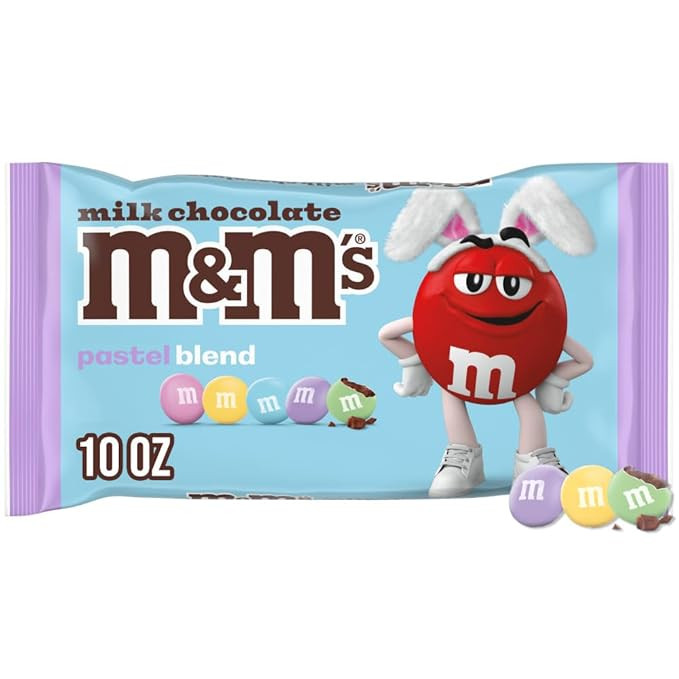 M&M'S Milk Chocolate Easter Candy, Chocolate for Easter Basket Stuffers, Eggs, 10 Ounce Bag | Amazon (US)