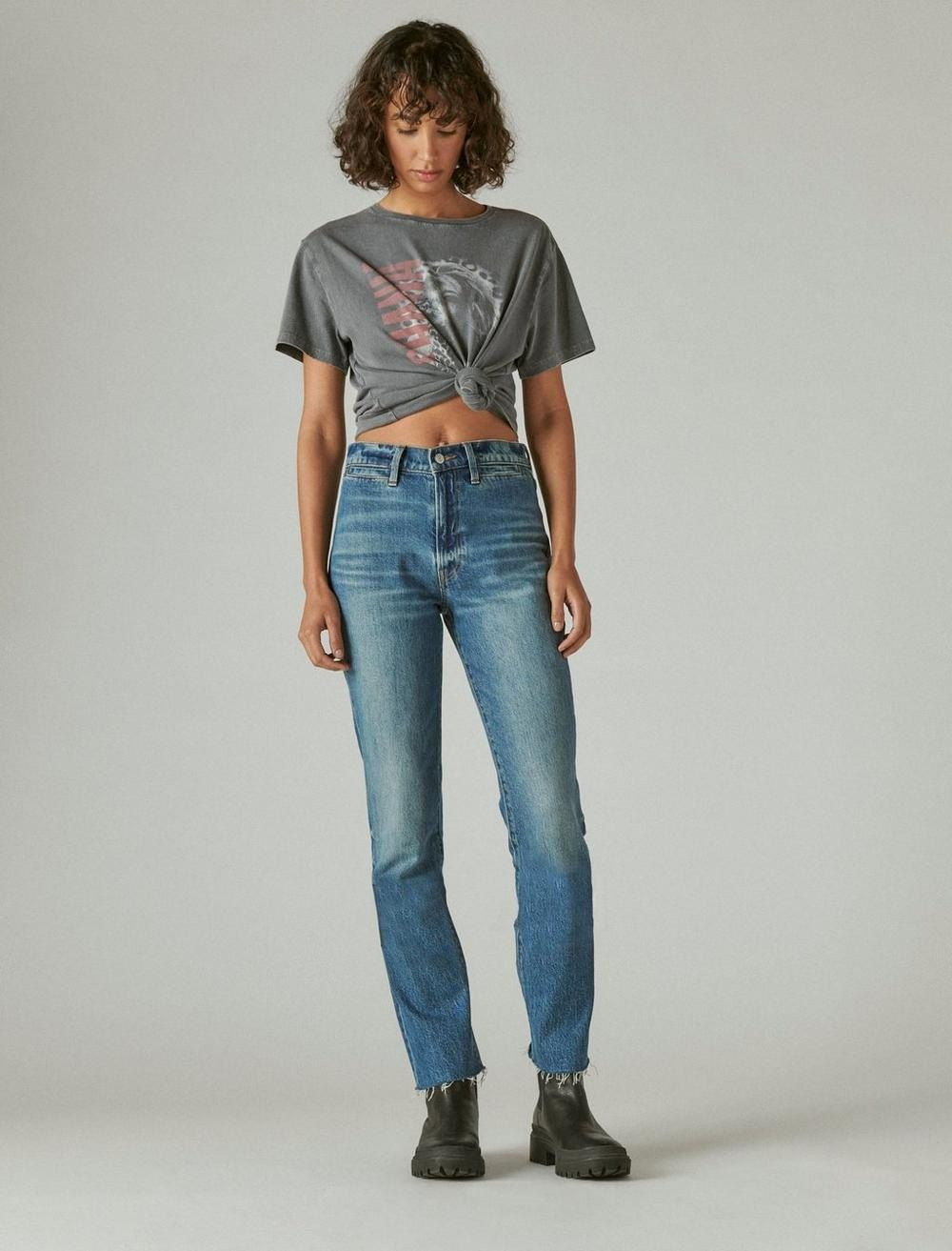 high rise crop straight | Lucky Brand