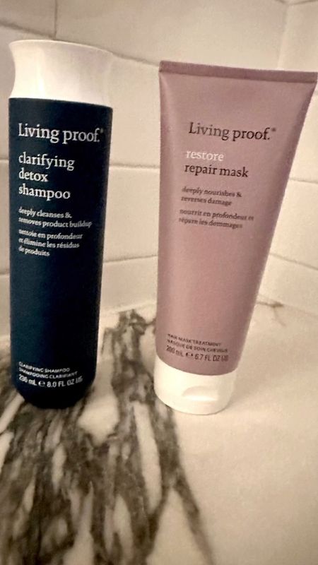 @livingproof is known for great products especially for the hair. These 2 products are so good for hair maintenance. A cleansing detox shampoo followed by a a hydrating repair mask. You will have results after the first time you use the mask. 

#LTKbeauty #LTKfindsunder100 #LTKover40