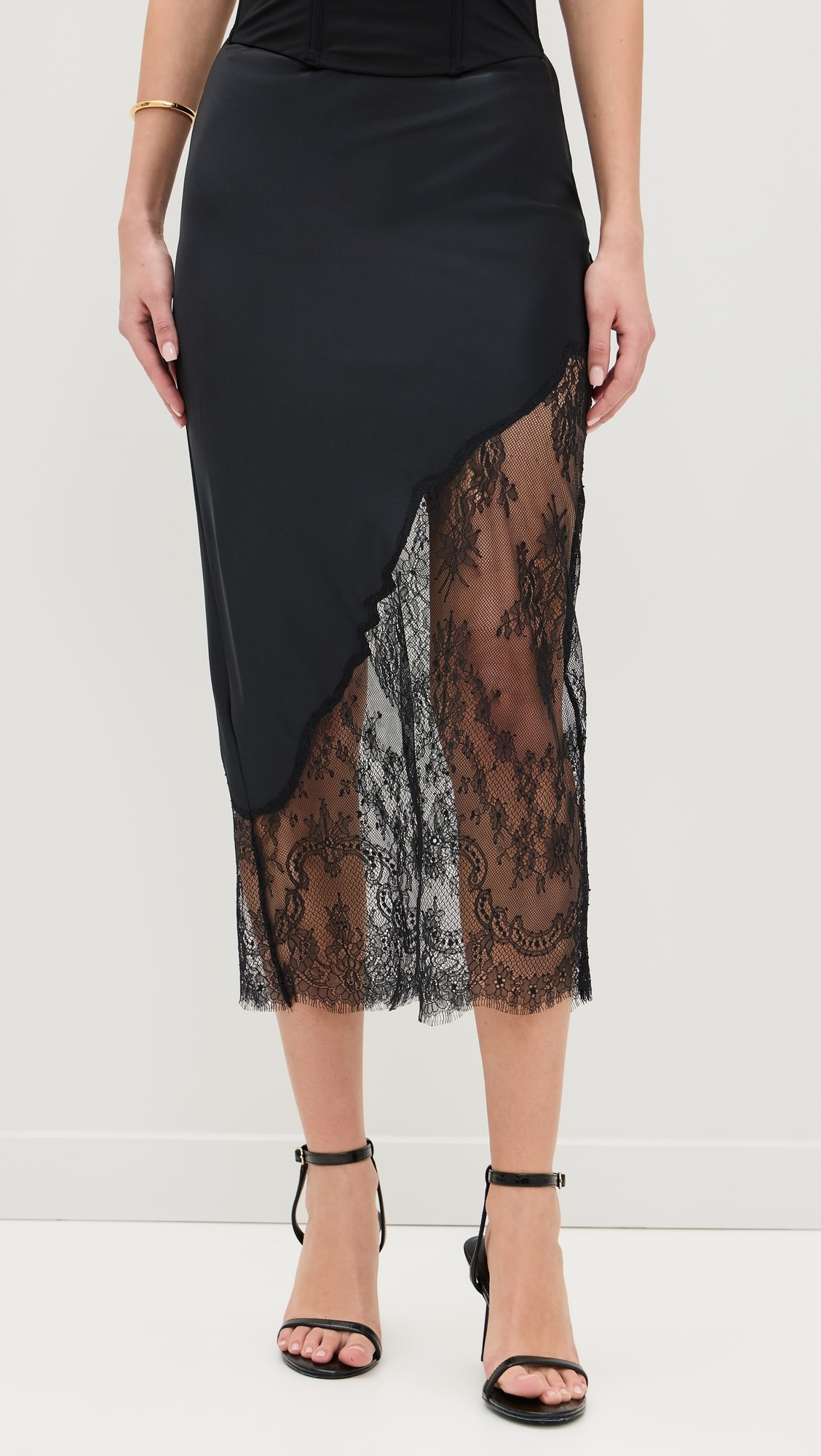 Fleur du Mal Silk and Chantilly Lace Skirt | Shopbop | Shopbop