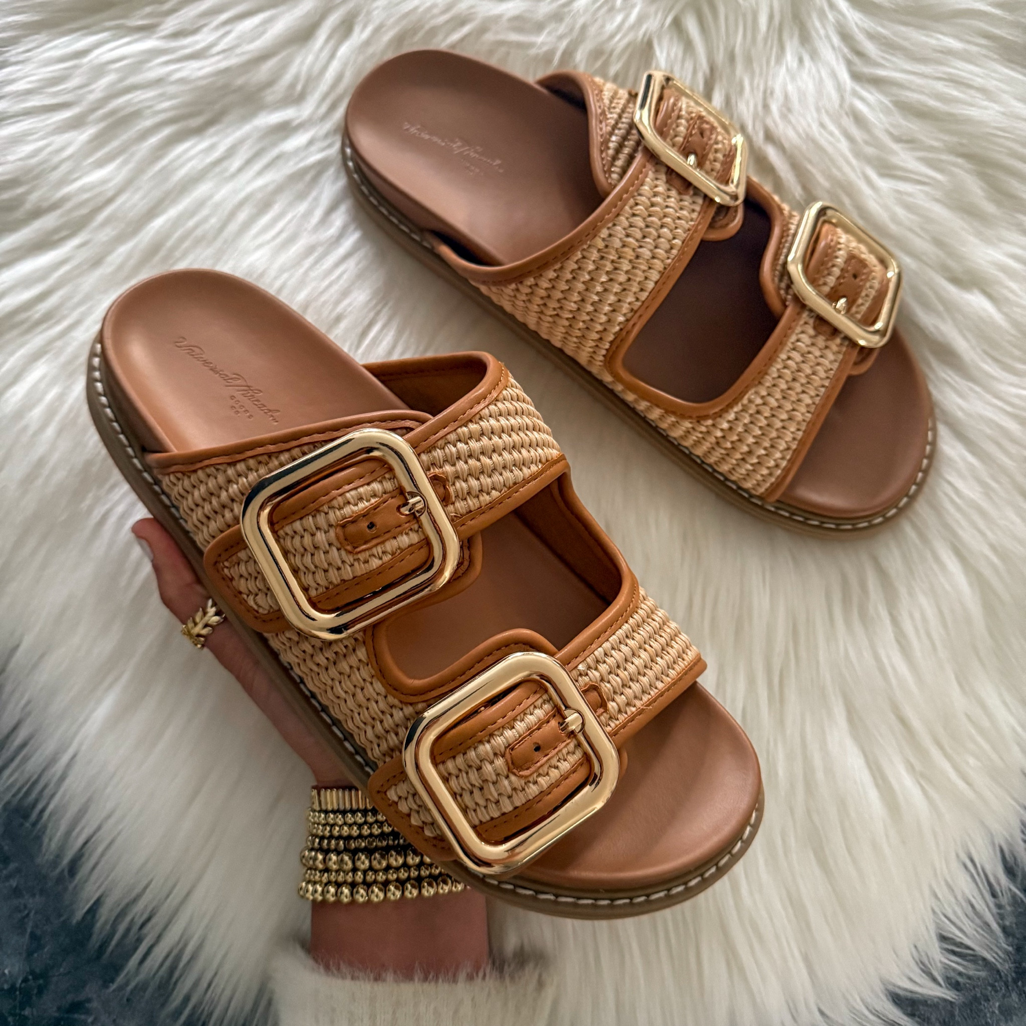 Women's Collin Double Buckle Footbed Sandals - Universal Thread only $30. Runs true to size

