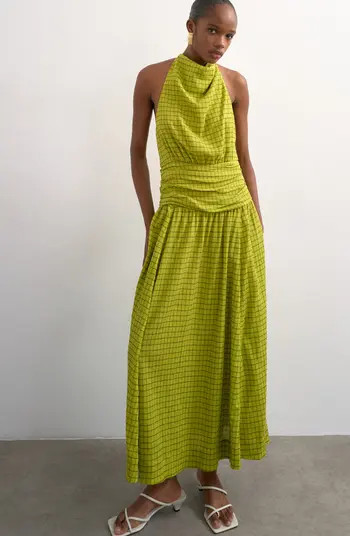 Topshop Check Print Halter Maxi Dress | Nordstrom | Nordstrom