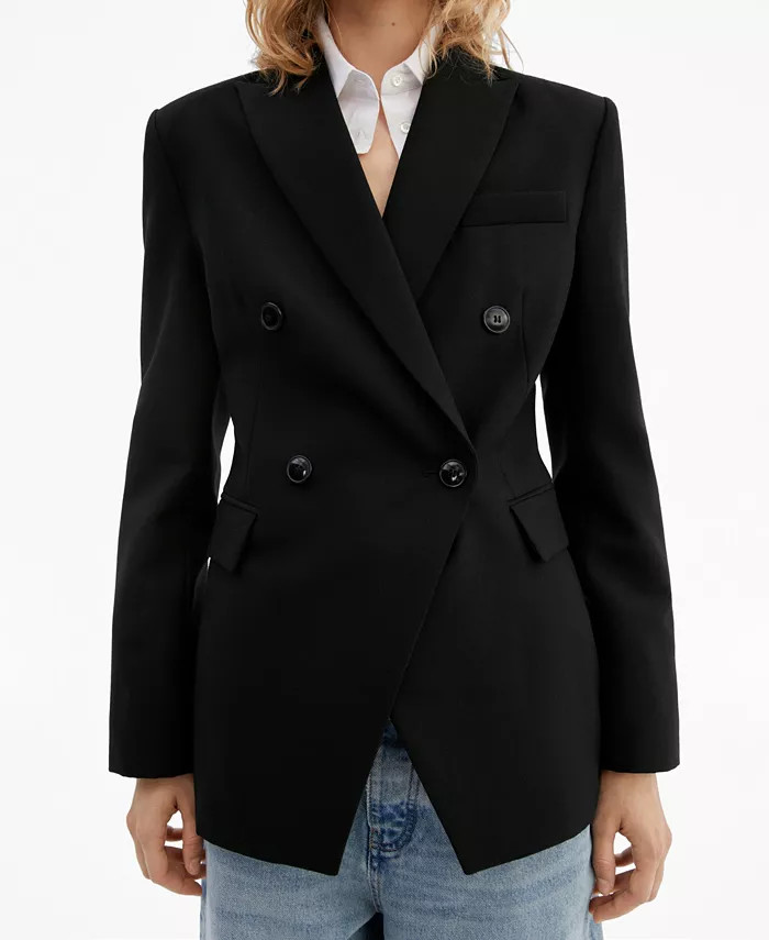 Women's Double-Breasted Suit Blazer | Macy's