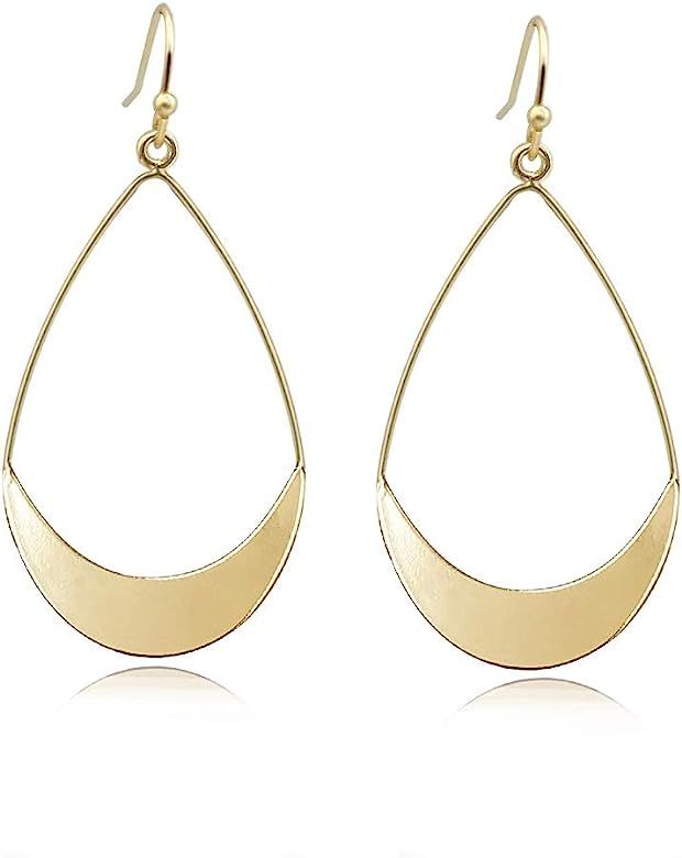 Lightweight Dangle Earrings Simple Earrings Gold Teardrop Earrings for Women | Amazon (US)