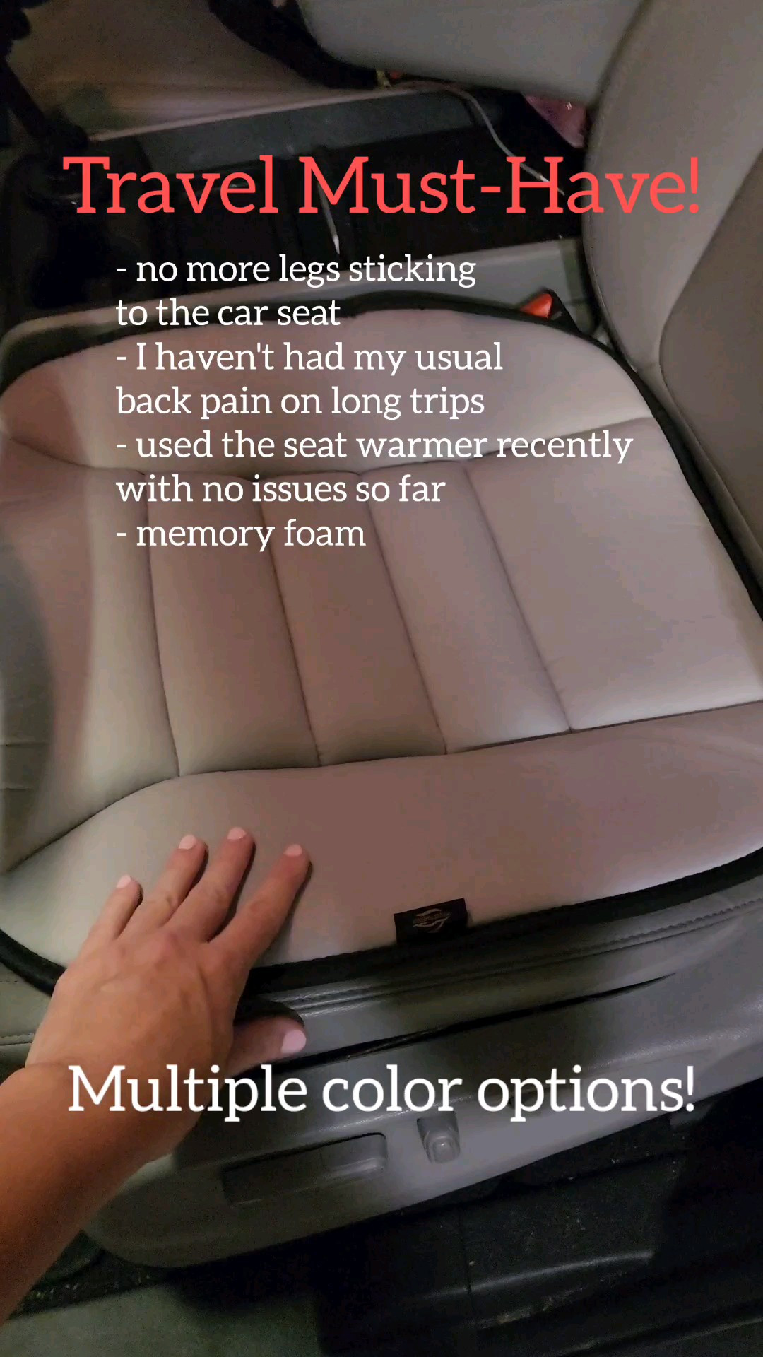 Travel must have!  Memory foam cushion in multiple color options 

#LTKVideo #LTKFindsUnder50 #LTKTravel