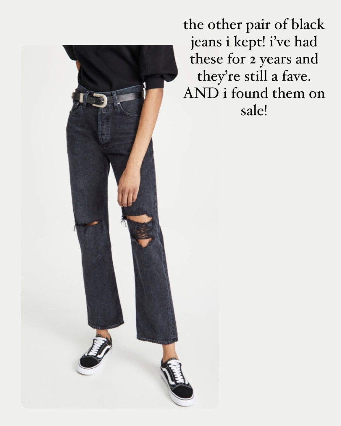 some of my favorite black jeans! i wear these in a size 24